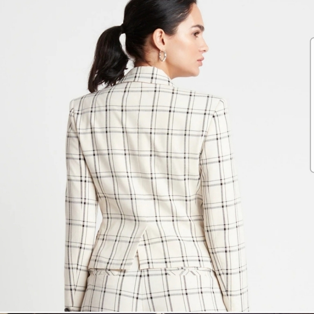 Choosy Brand Double Breasted Plaid Blazer NWT Size 0 - Picture 3 of 9
